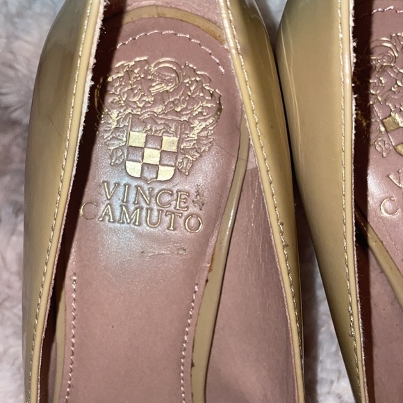 Vince Camuto Glossy Tan Heels - Picture 3 of 5